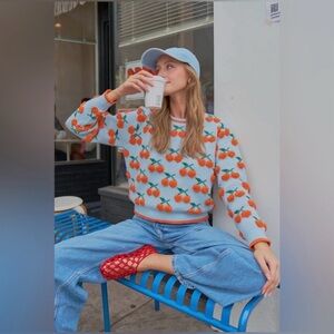 Cherry Knit Sweater - Size L